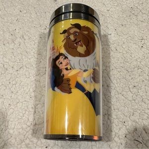 NWT disney beauty and the beast travel mug valentine’s day